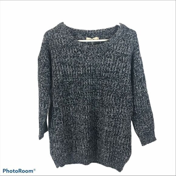NWT 2 Day XL Cotton Black and Grey‎ Chunky Sweater - Picture 7 of 8